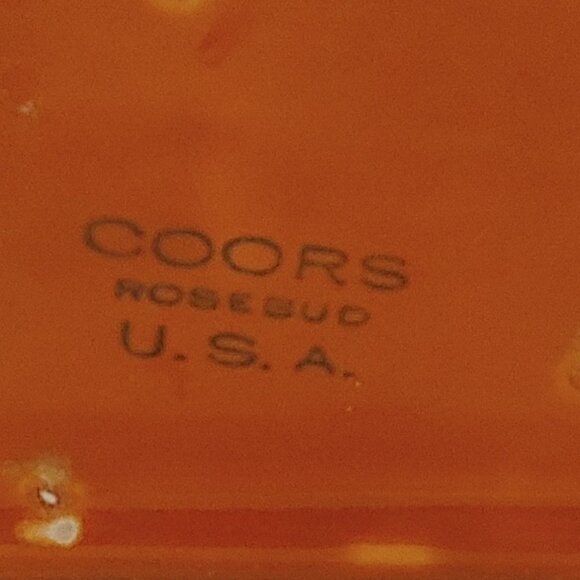 Coors Pottery Rosebud Orange Water Server - Picture 6 of 9